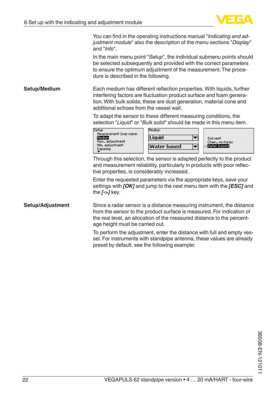 VEGA VEGAPULS 62 (≥ 2.0.0 - ≥ 4.0.0) standpipe ver. 4 … 20 mA_HART - four-wire User Manual | Page 22 / 56