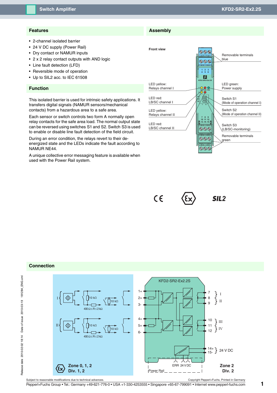 VEGA KFD2-SR2-Ex2.2S User Manual | 4 pages