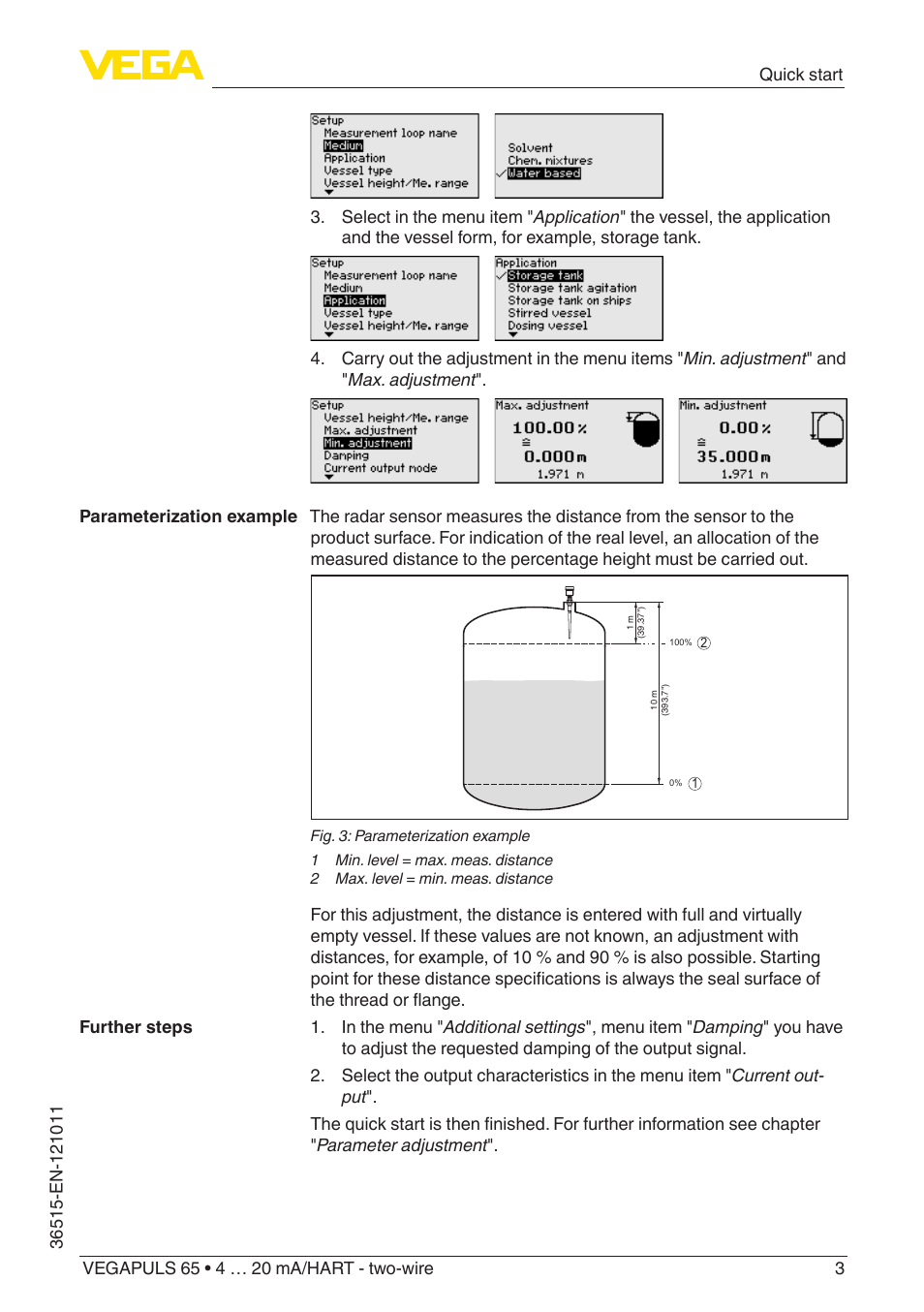 VEGA VEGAPULS 65 (≥ 2.0.0 - ≥ 4.0.0) 4 … 20 mA_HART - two-wire User Manual | Page 3 / 72