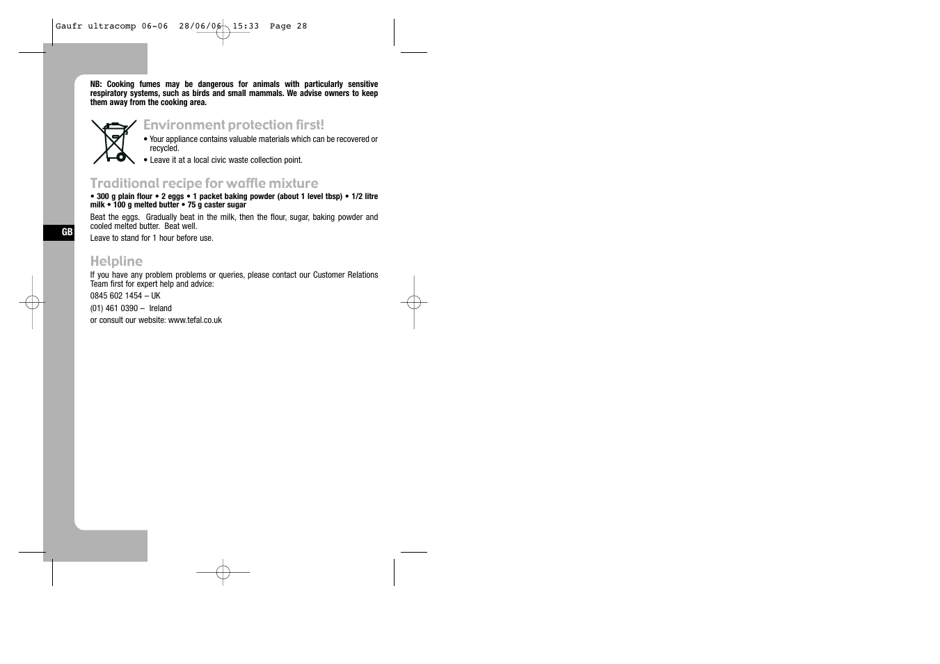 Tefal WD 300034 ULTRACOMPACT User Manual | Page 28 / 71