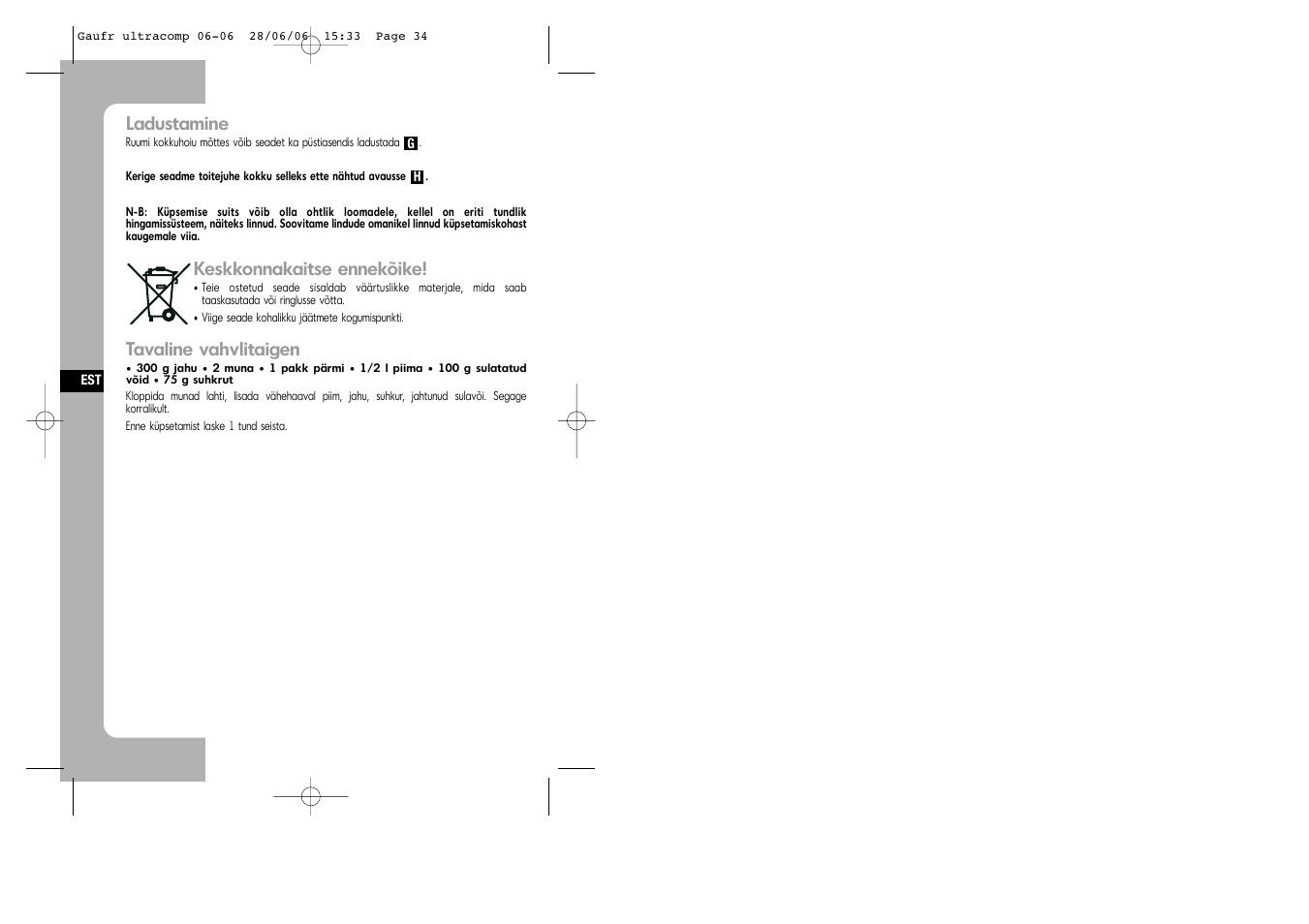 Tefal WD 300034 ULTRACOMPACT User Manual | Page 34 / 71