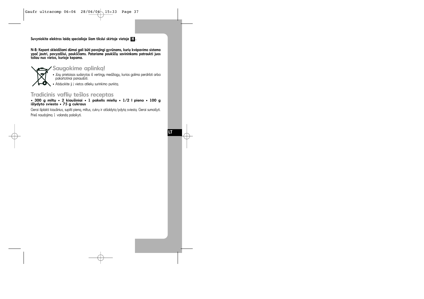 Tefal WD 300034 ULTRACOMPACT User Manual | Page 37 / 71