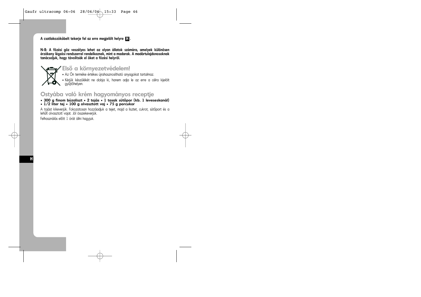 Tefal WD 300034 ULTRACOMPACT User Manual | Page 46 / 71