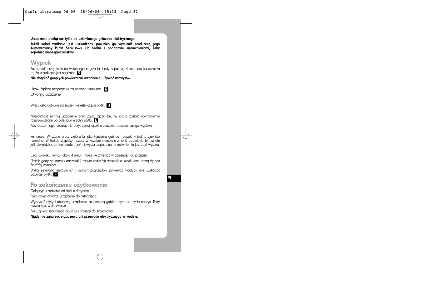 Tefal WD 300034 ULTRACOMPACT User Manual | Page 51 / 71