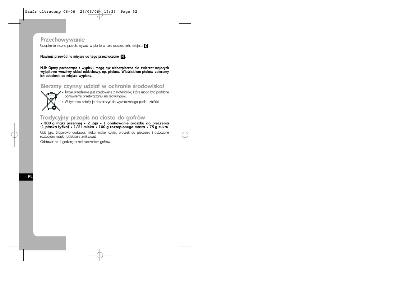 Tefal WD 300034 ULTRACOMPACT User Manual | Page 52 / 71