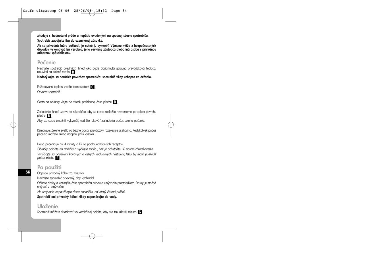 Tefal WD 300034 ULTRACOMPACT User Manual | Page 54 / 71