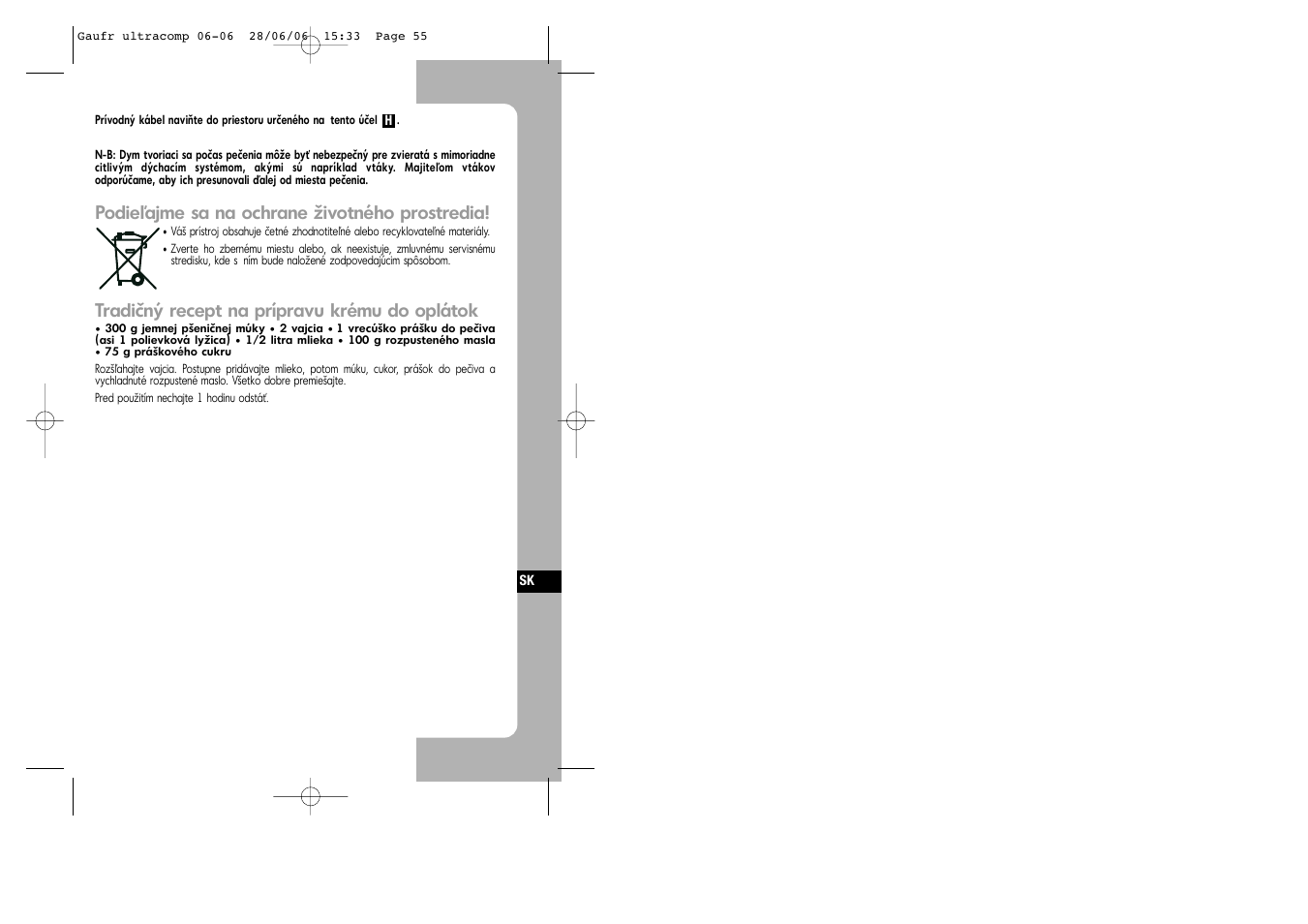 Tefal WD 300034 ULTRACOMPACT User Manual | Page 55 / 71