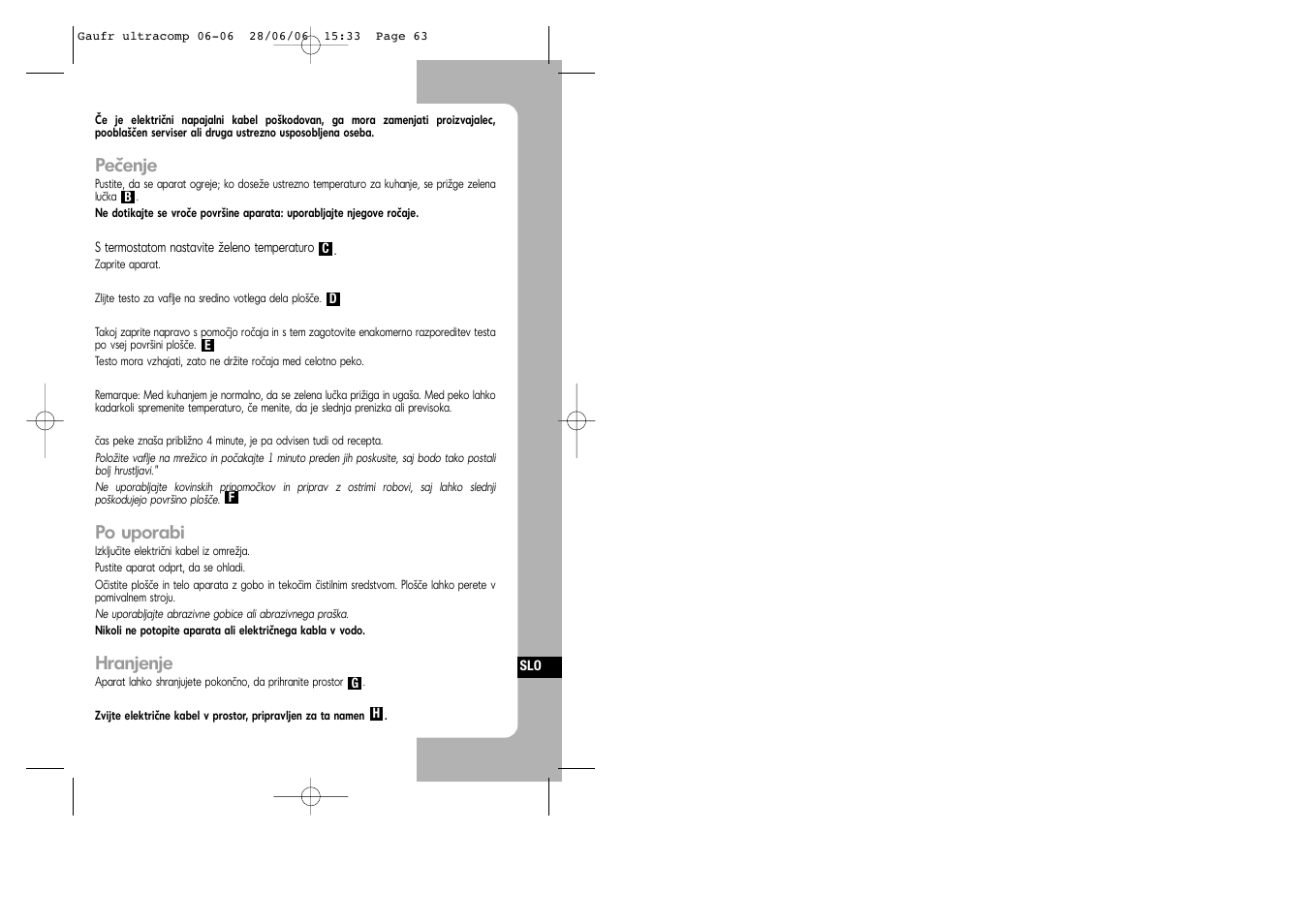 Tefal WD 300034 ULTRACOMPACT User Manual | Page 63 / 71