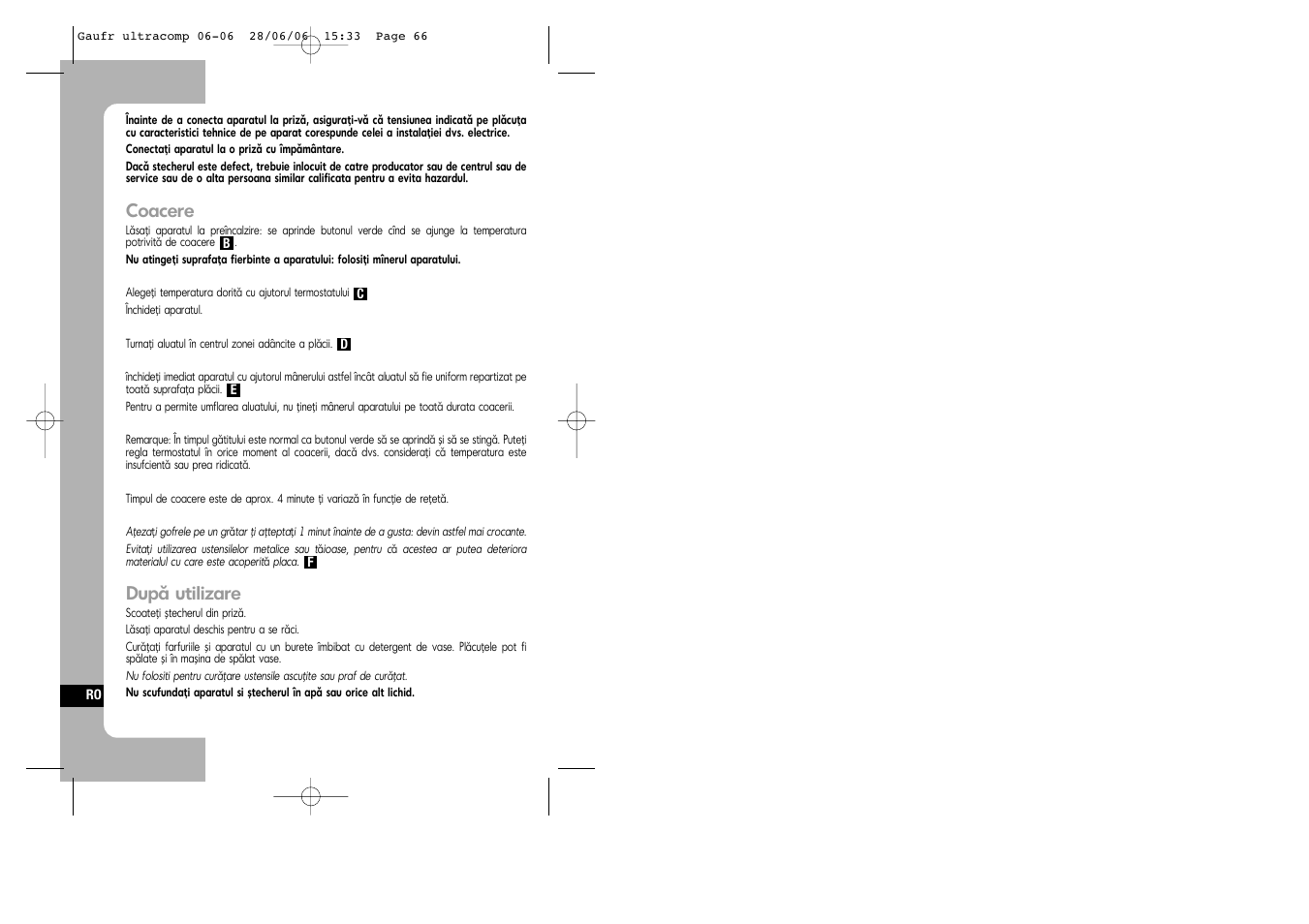 Tefal WD 300034 ULTRACOMPACT User Manual | Page 66 / 71