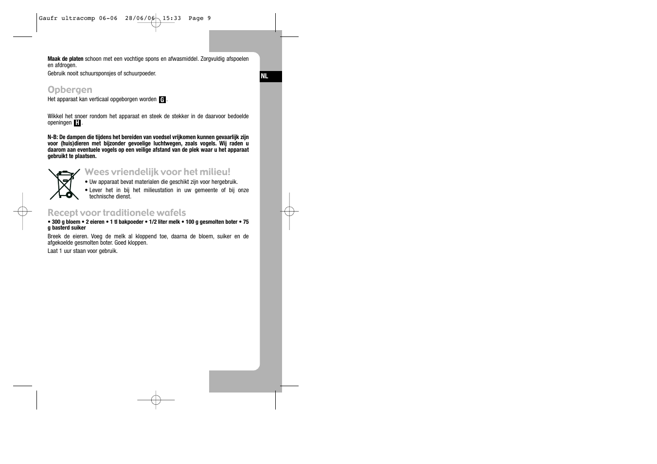 Tefal WD 300034 ULTRACOMPACT User Manual | Page 9 / 71