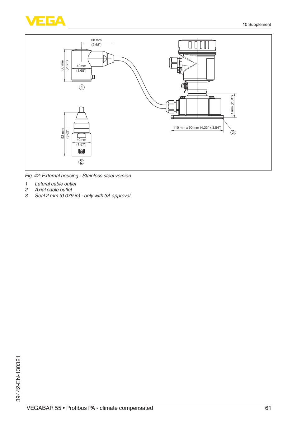 VEGA VEGABAR 55 Profibus PA - climate compensated User Manual | Page 61 / 68