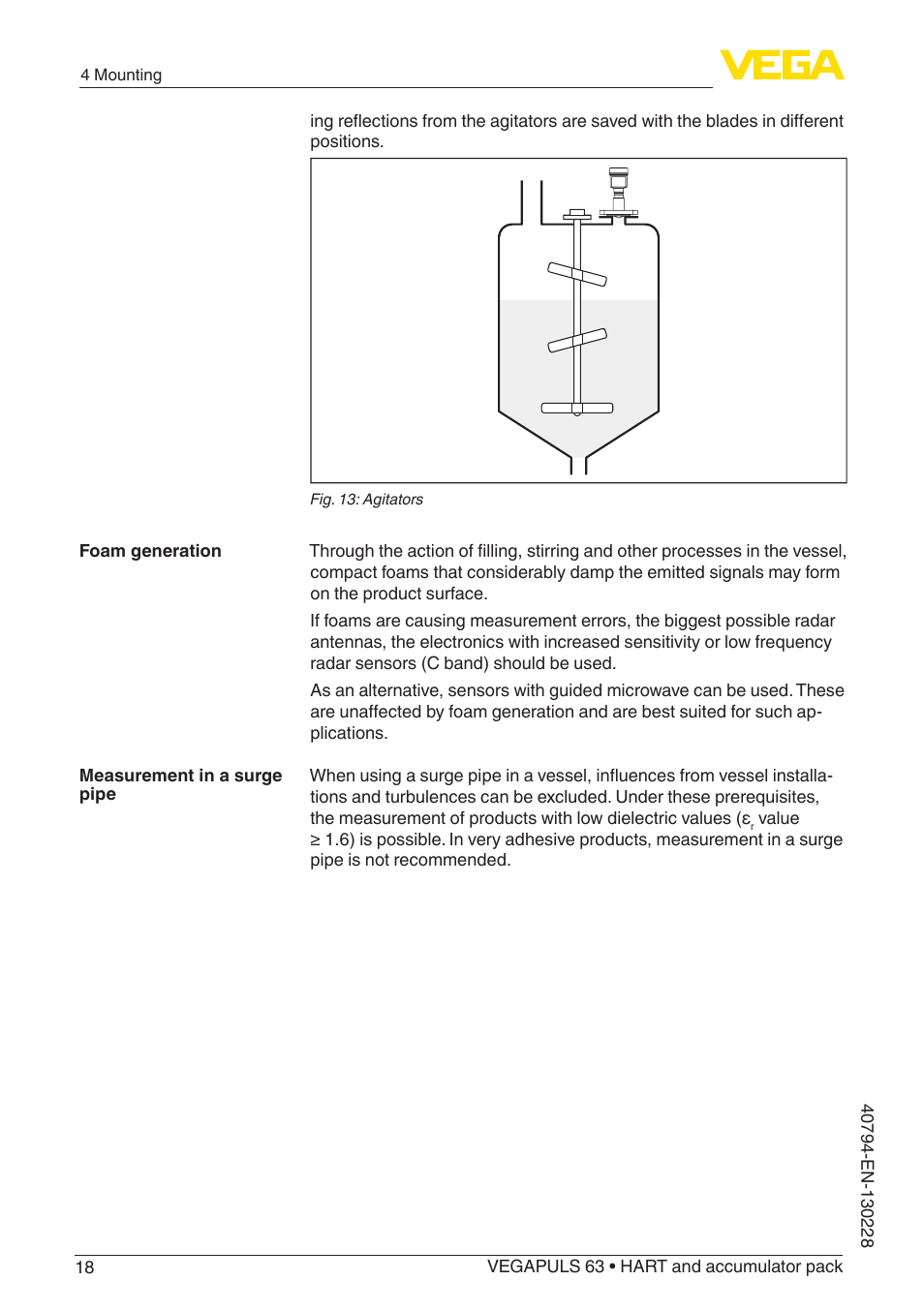 VEGA VEGAPULS 63 (≥ 2.0.0 - ≥ 4.0.0) HART and accumulator pack User Manual | Page 18 / 72