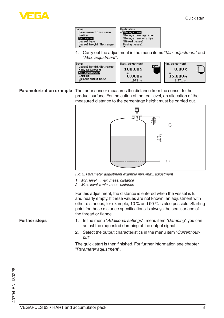 VEGA VEGAPULS 63 (≥ 2.0.0 - ≥ 4.0.0) HART and accumulator pack User Manual | Page 3 / 72