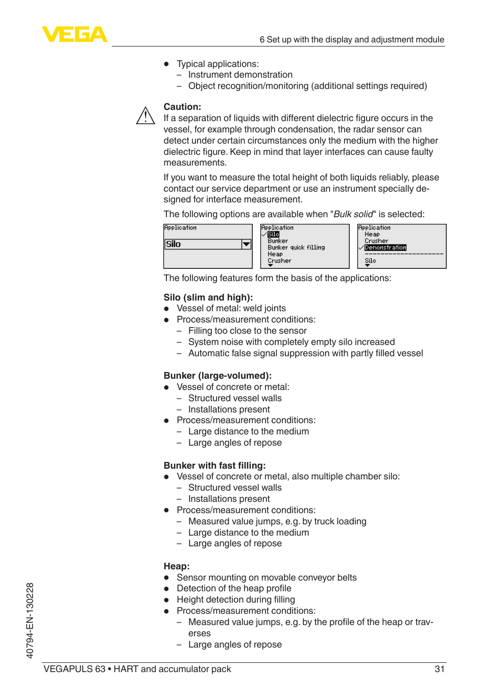 VEGA VEGAPULS 63 (≥ 2.0.0 - ≥ 4.0.0) HART and accumulator pack User Manual | Page 31 / 72