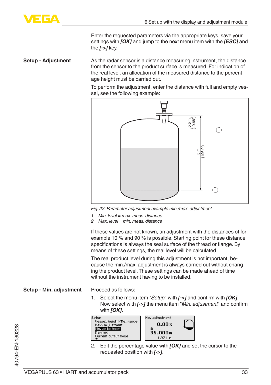 VEGA VEGAPULS 63 (≥ 2.0.0 - ≥ 4.0.0) HART and accumulator pack User Manual | Page 33 / 72