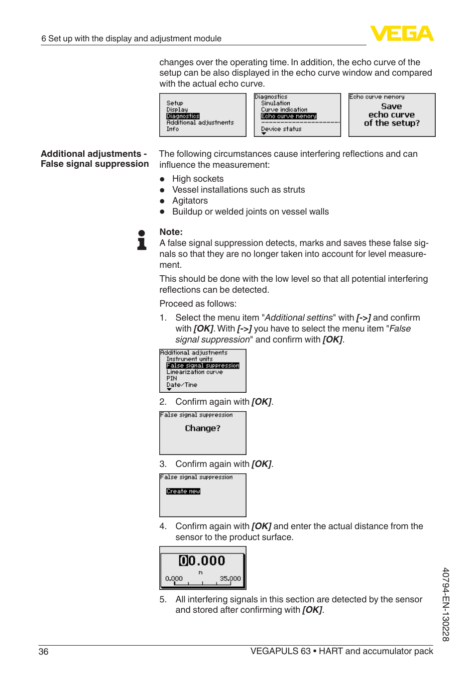 VEGA VEGAPULS 63 (≥ 2.0.0 - ≥ 4.0.0) HART and accumulator pack User Manual | Page 36 / 72