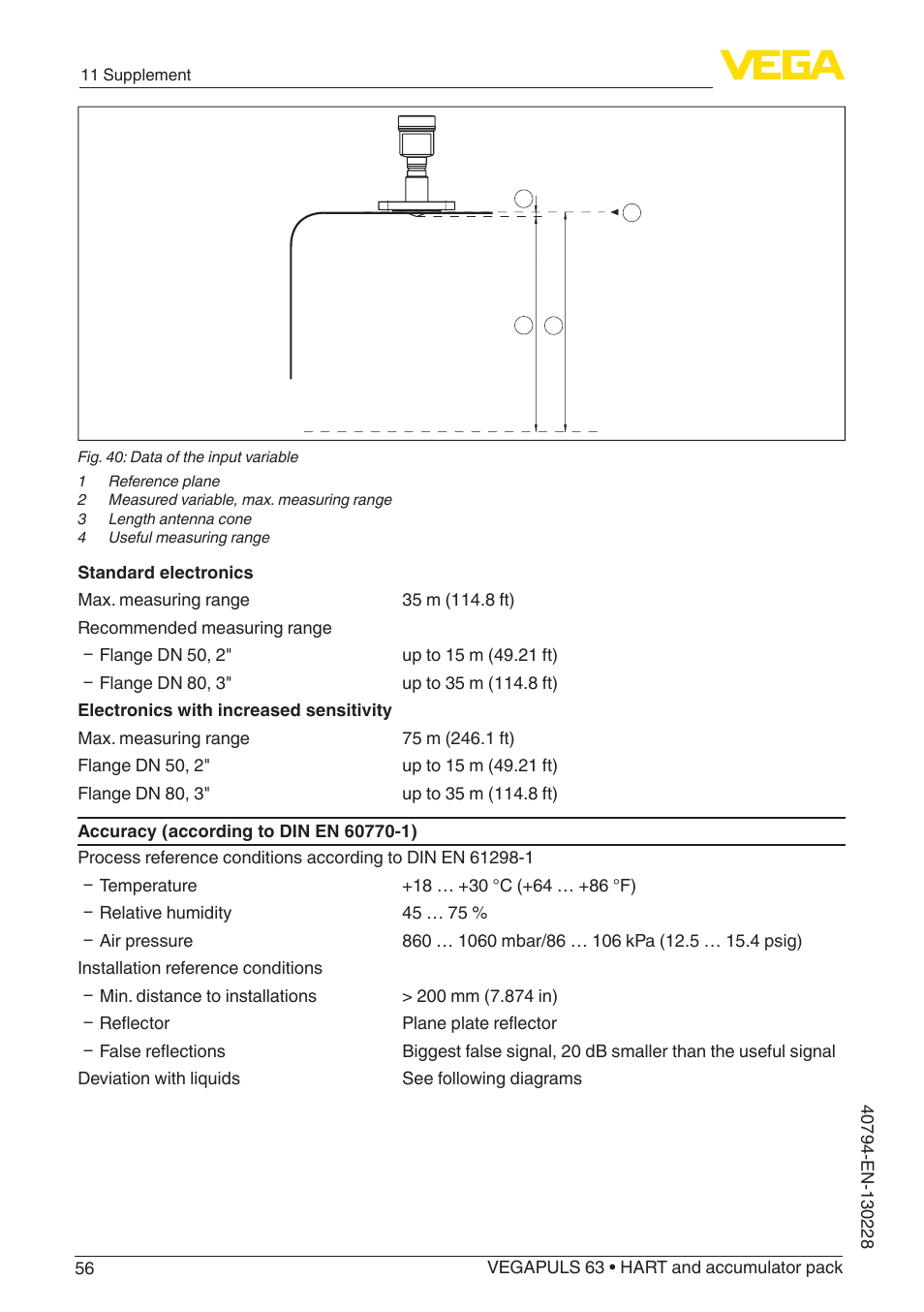 VEGA VEGAPULS 63 (≥ 2.0.0 - ≥ 4.0.0) HART and accumulator pack User Manual | Page 56 / 72