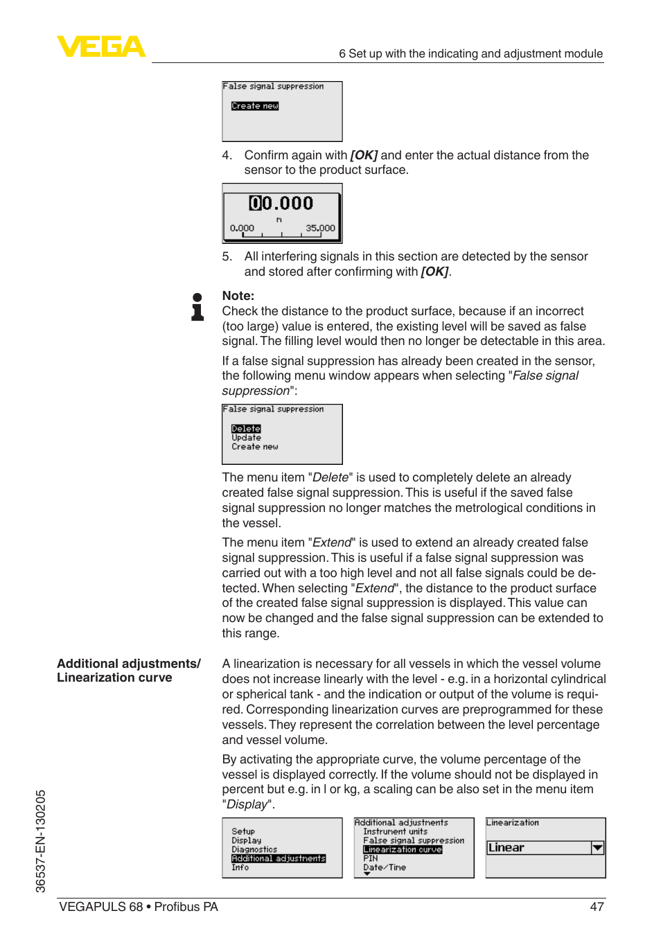 VEGA VEGAPULS 68 (≥ 2.0.0 - ≥ 4.0.0) Profibus PA User Manual | Page 47 / 88