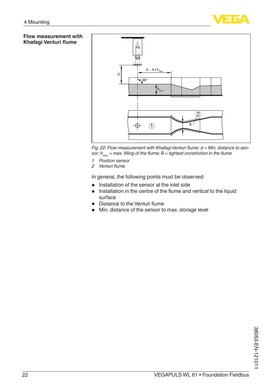 VEGA VEGAPULS WL 61 Foundation Fieldbus User Manual | Page 22 / 60