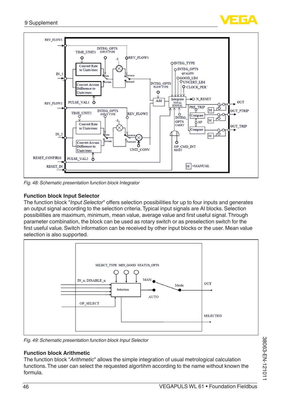 VEGA VEGAPULS WL 61 Foundation Fieldbus User Manual | Page 46 / 60