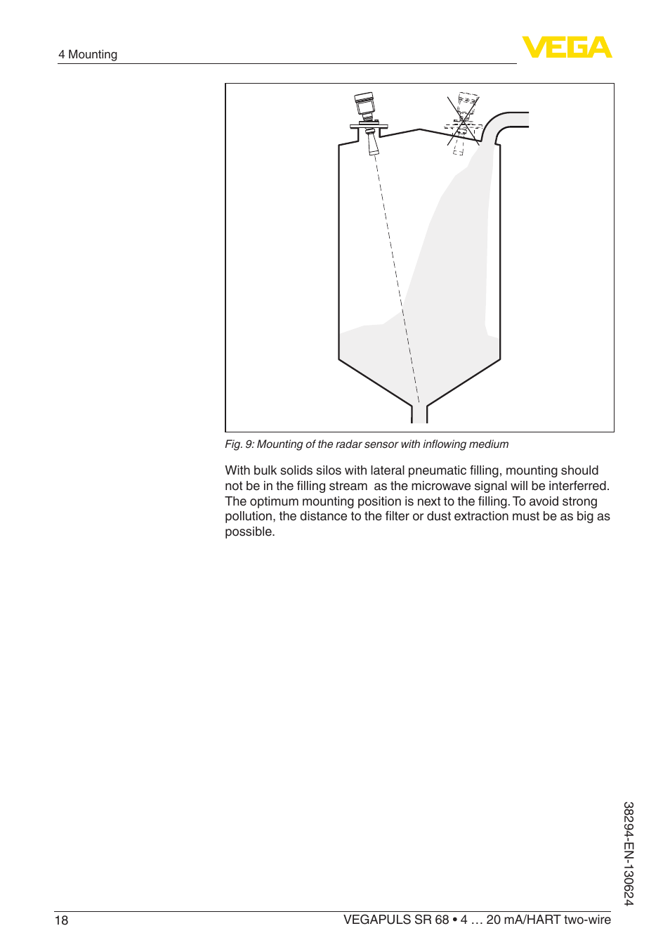 VEGA VEGAPULS SR 68 4 … 20 mA_HART two-wire User Manual | Page 18 / 88