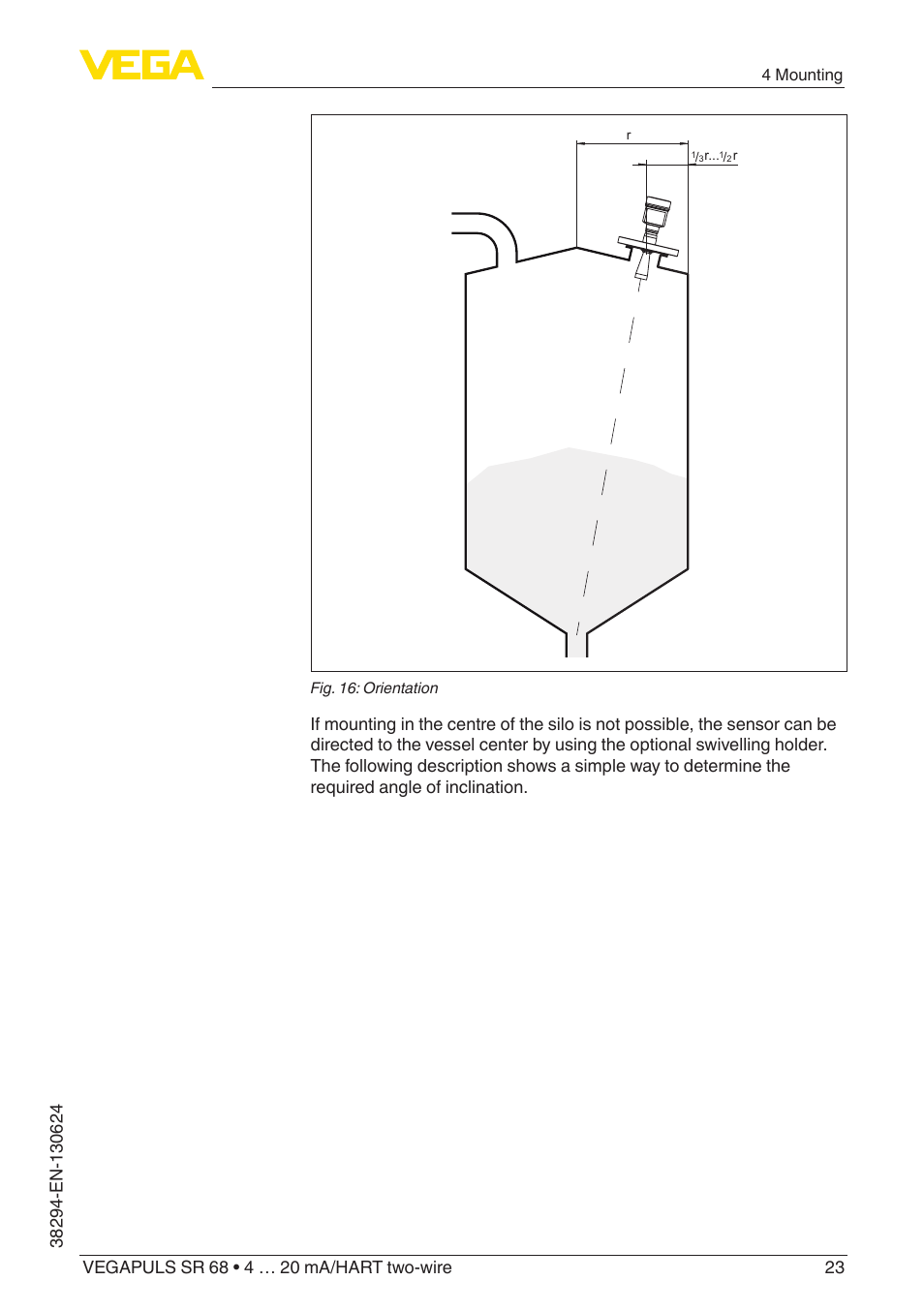 VEGA VEGAPULS SR 68 4 … 20 mA_HART two-wire User Manual | Page 23 / 88