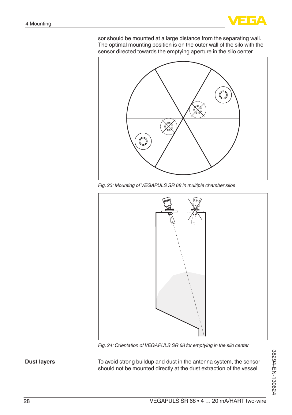 VEGA VEGAPULS SR 68 4 … 20 mA_HART two-wire User Manual | Page 28 / 88