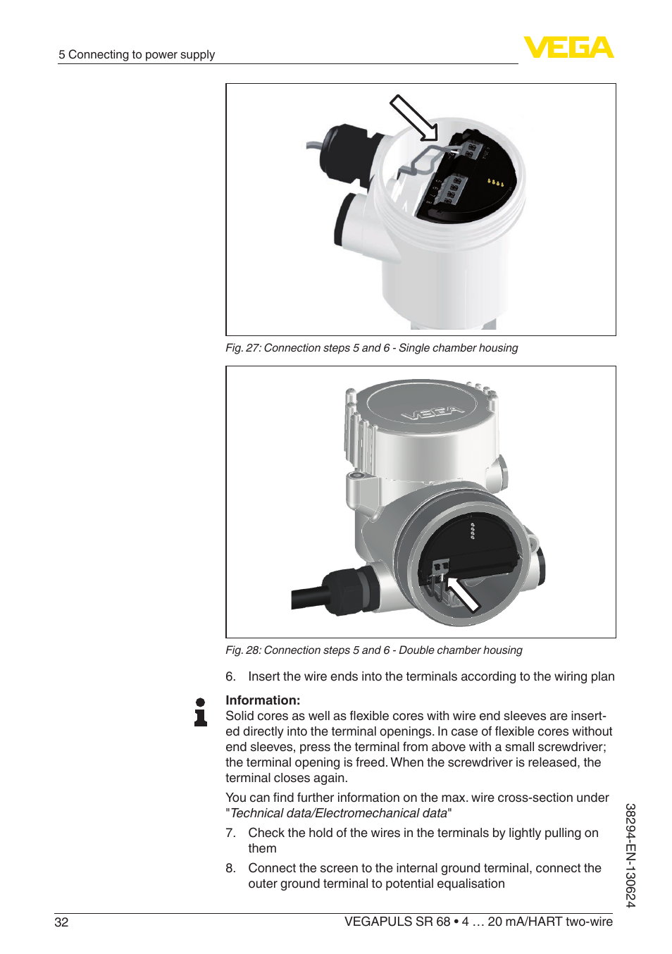 VEGA VEGAPULS SR 68 4 … 20 mA_HART two-wire User Manual | Page 32 / 88