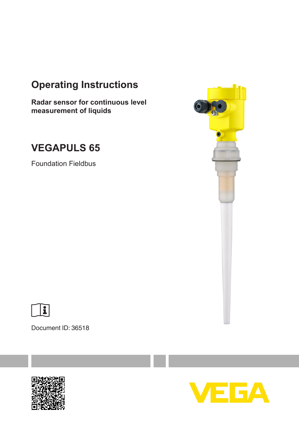 VEGA VEGAPULS 65 (≥ 2.0.0 - ≥ 4.0.0) Foundation Fieldbus User Manual | 72 pages