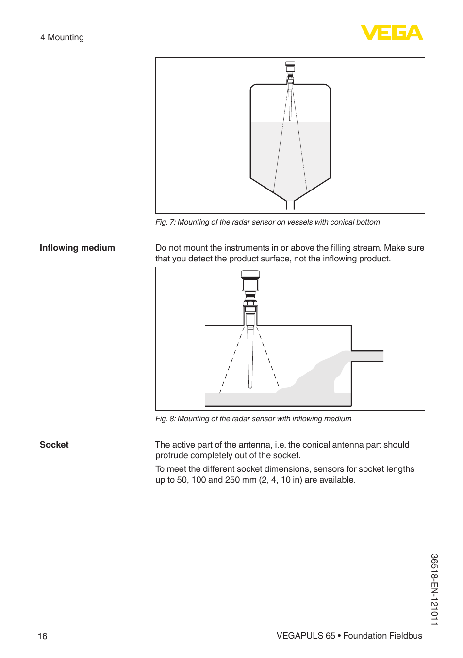 VEGA VEGAPULS 65 (≥ 2.0.0 - ≥ 4.0.0) Foundation Fieldbus User Manual | Page 16 / 72