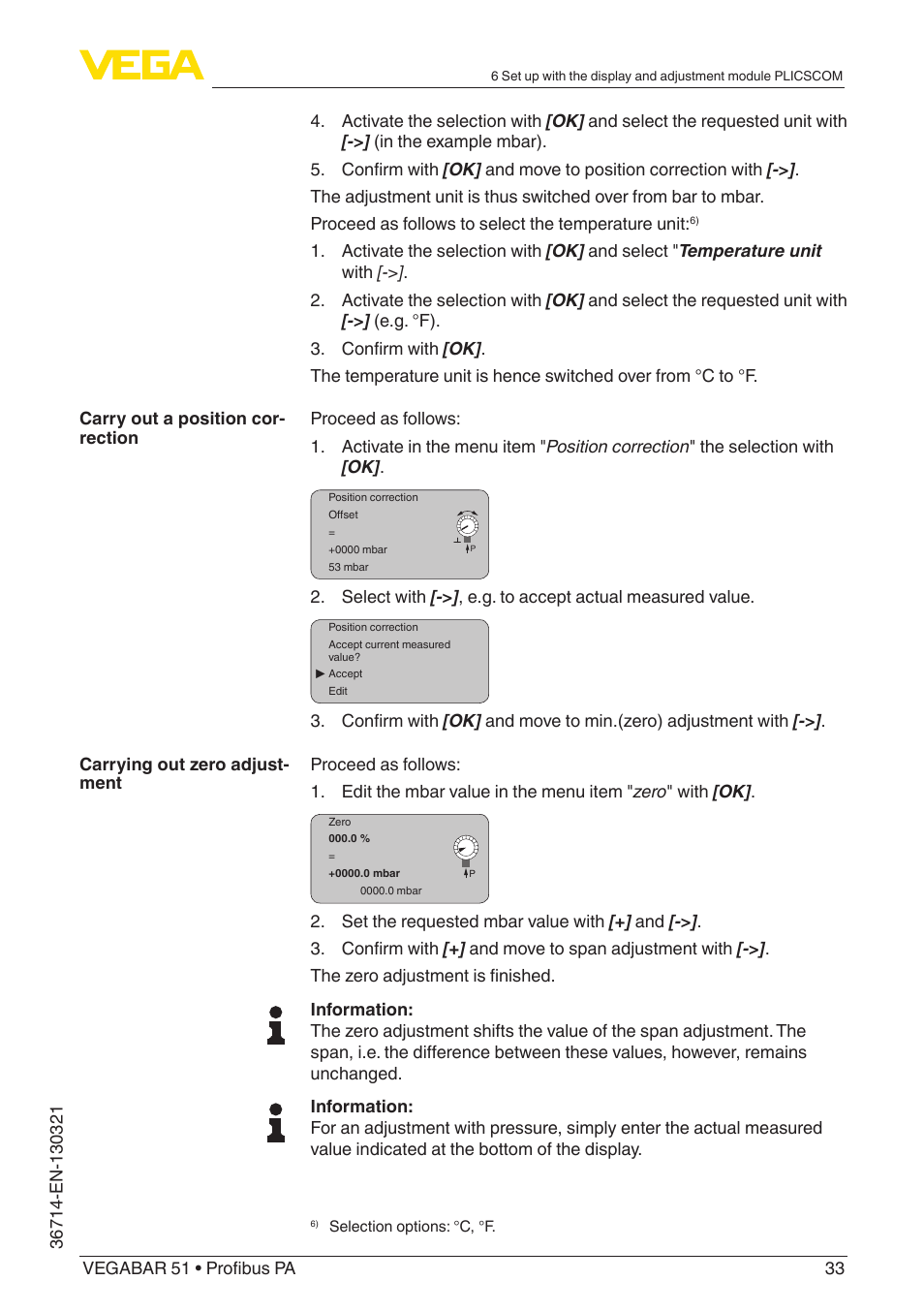 VEGA VEGABAR 51 Profibus PA User Manual | Page 33 / 76