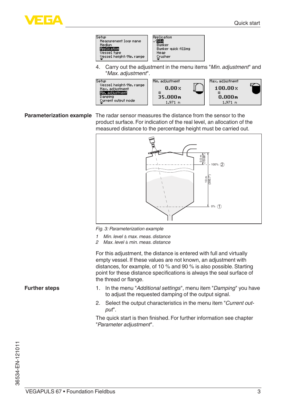 VEGA VEGAPULS 67 (≥ 2.0.0 - ≥ 4.0.0) Foundation Fieldbus User Manual | Page 3 / 84