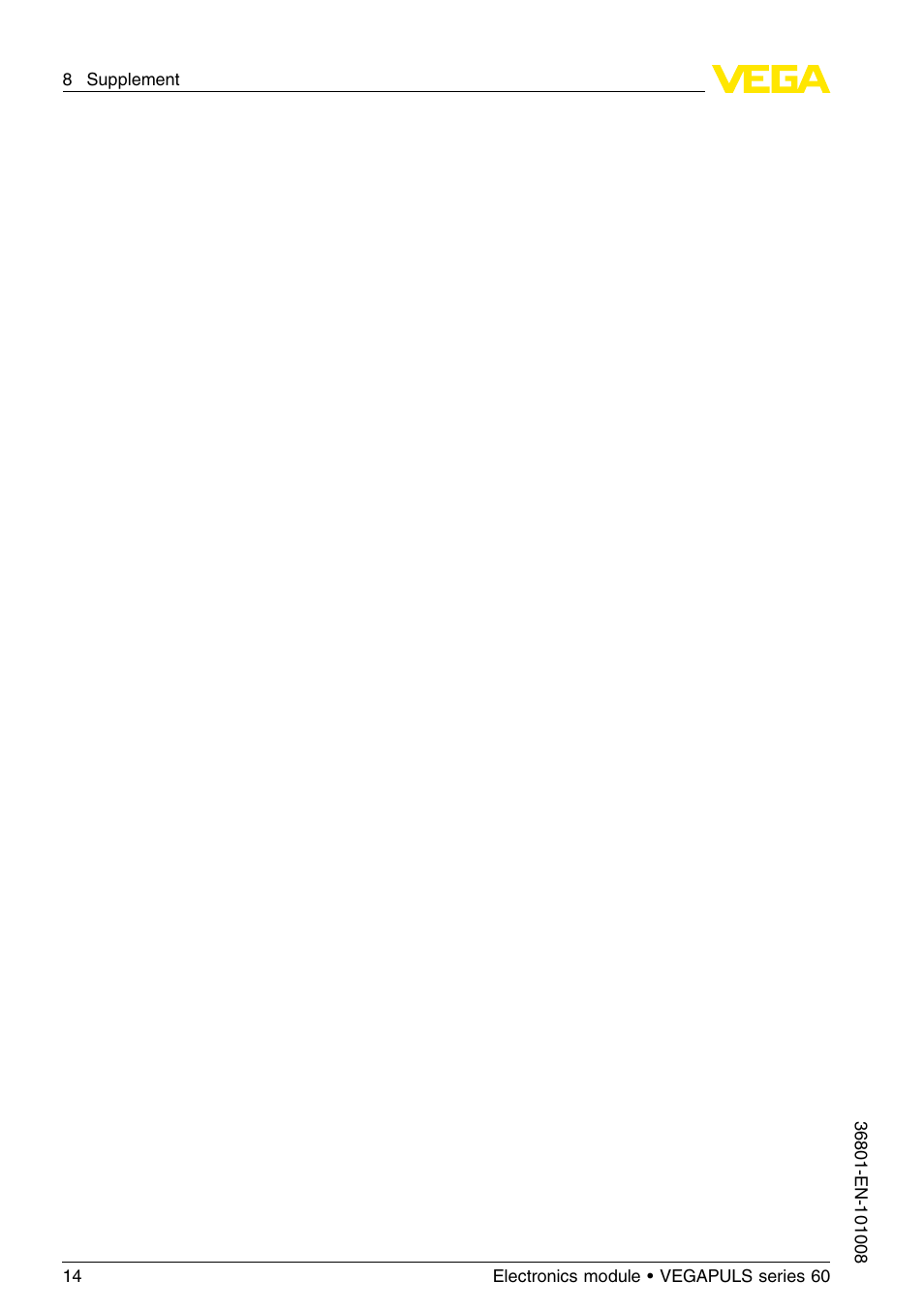 VEGA VEGAPULS series 60 Electronics module (≥ 2.0.0 - ≥ 4.0.0) User Manual | Page 14 / 16