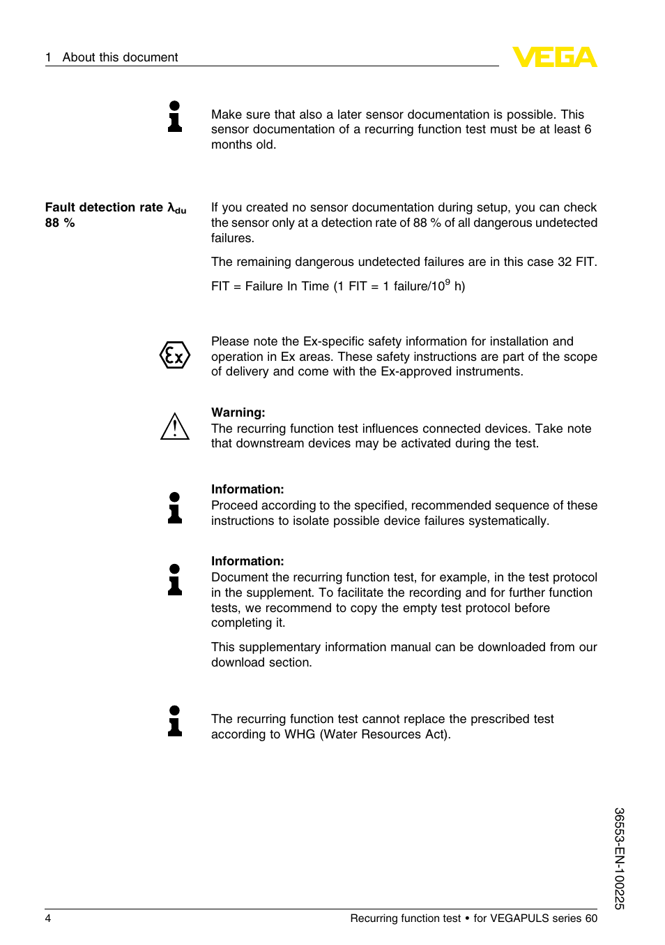 VEGA VEGAPULS series 60 Recurring function test User Manual | Page 4 / 20