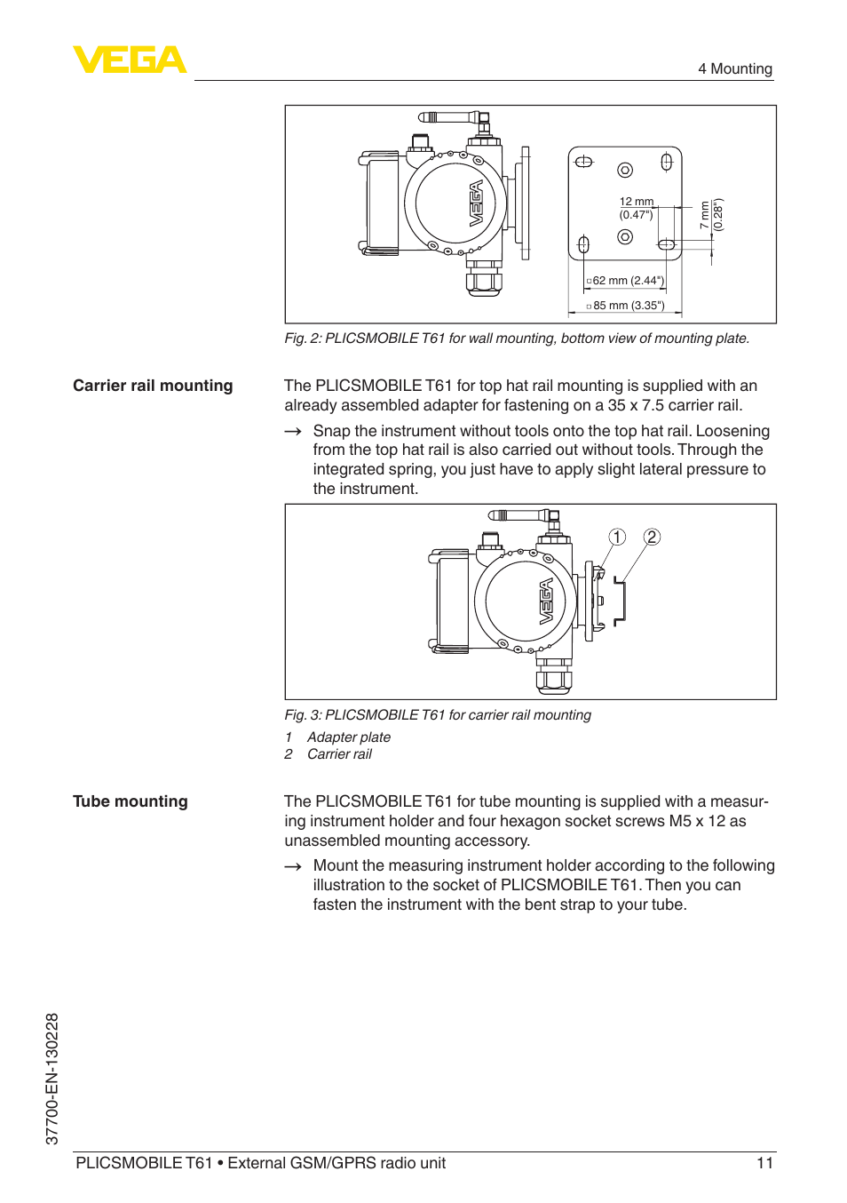 VEGA PLICSMOBILE T61 User Manual | Page 11 / 40