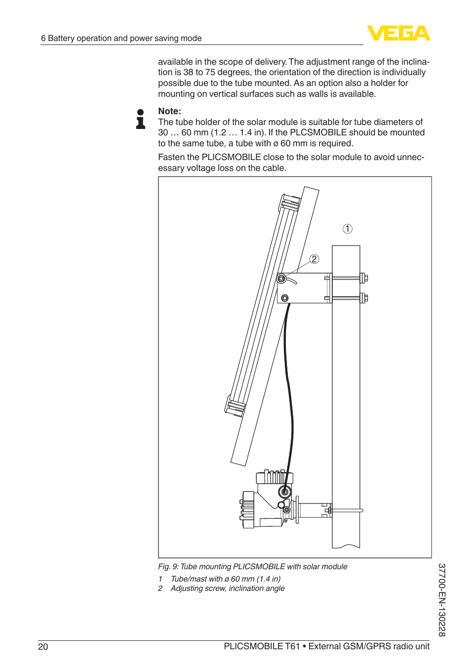 VEGA PLICSMOBILE T61 User Manual | Page 20 / 40