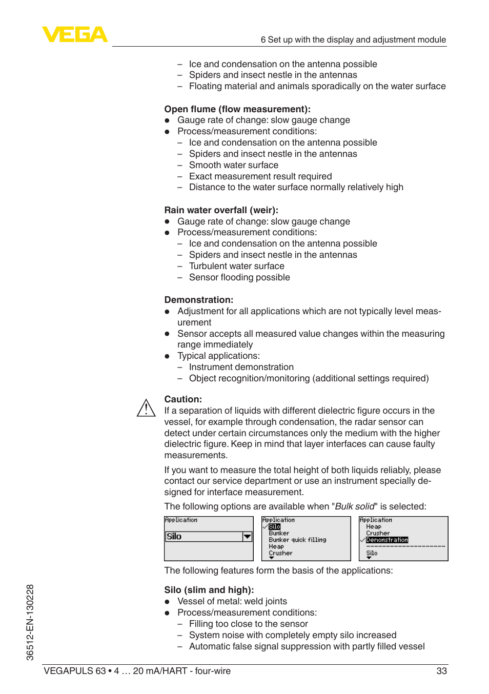 VEGA VEGAPULS 63 (≥ 2.0.0 - ≥ 4.0.0) 4 … 20 mA_HART - four-wire User Manual | Page 33 / 76