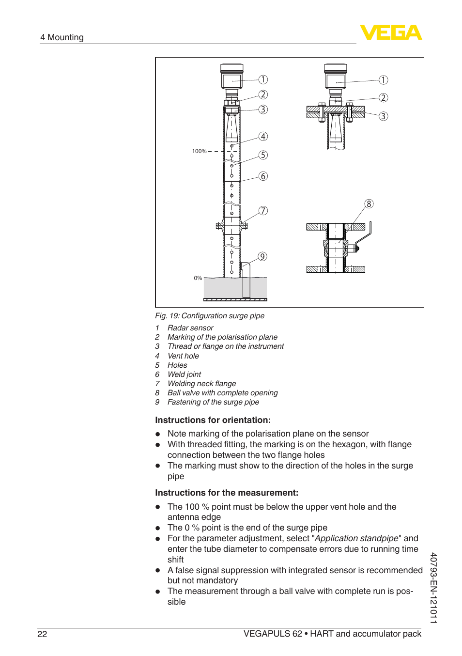 VEGA VEGAPULS 62 (≥ 2.0.0 - ≥ 4.0.0) HART and accumulator pack User Manual | Page 22 / 76