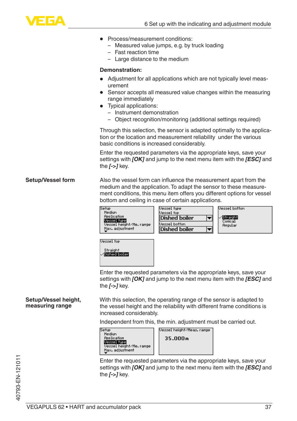 VEGA VEGAPULS 62 (≥ 2.0.0 - ≥ 4.0.0) HART and accumulator pack User Manual | Page 37 / 76