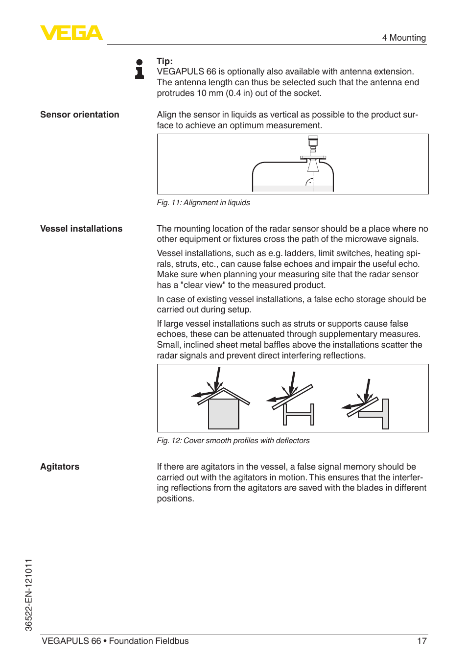 VEGA VEGAPULS 66 (≥ 2.0.0 - ≥ 4.0.0) Foundation Fieldbus User Manual | Page 17 / 84