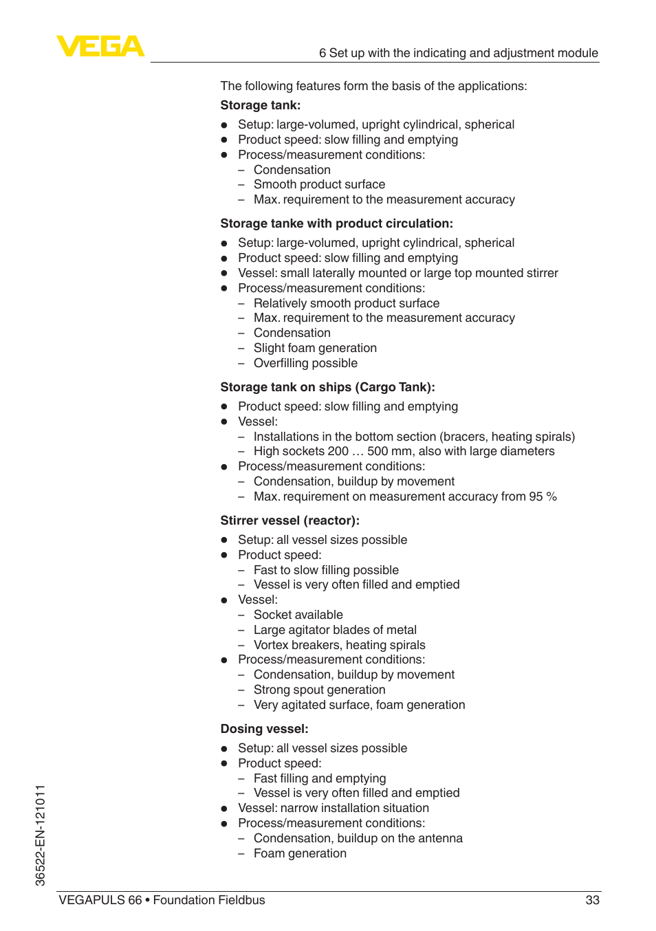 VEGA VEGAPULS 66 (≥ 2.0.0 - ≥ 4.0.0) Foundation Fieldbus User Manual | Page 33 / 84