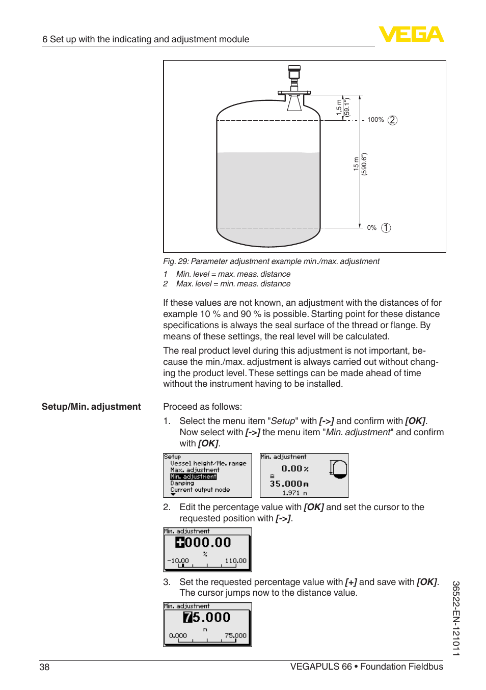 VEGA VEGAPULS 66 (≥ 2.0.0 - ≥ 4.0.0) Foundation Fieldbus User Manual | Page 38 / 84