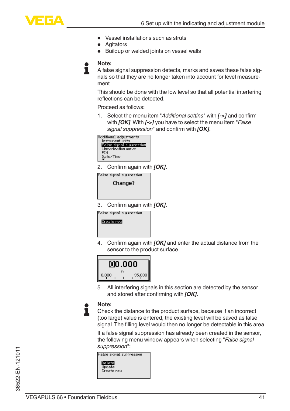 VEGA VEGAPULS 66 (≥ 2.0.0 - ≥ 4.0.0) Foundation Fieldbus User Manual | Page 41 / 84