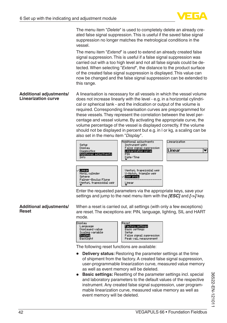 VEGA VEGAPULS 66 (≥ 2.0.0 - ≥ 4.0.0) Foundation Fieldbus User Manual | Page 42 / 84