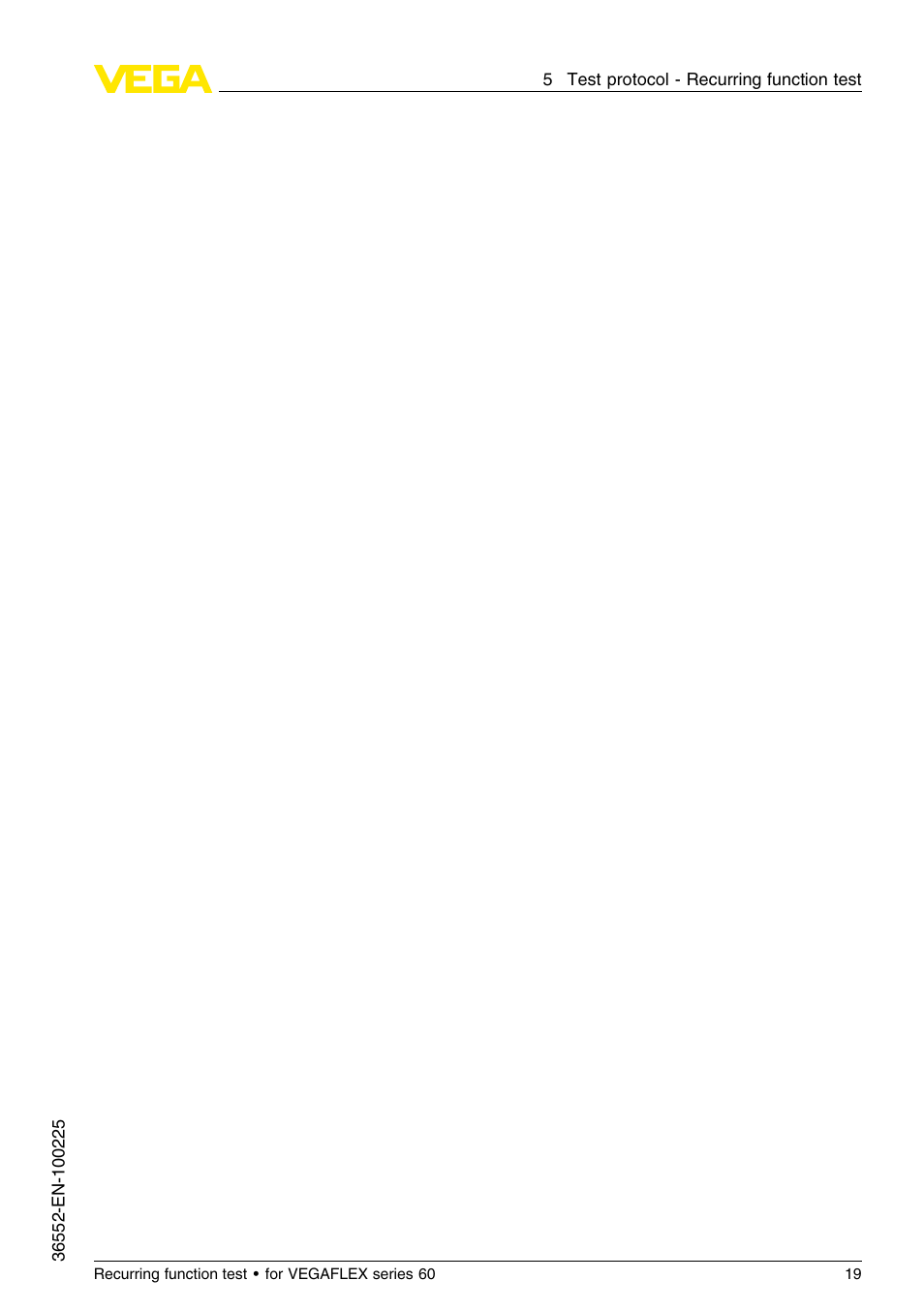 VEGA VEGAFLEX series 60 Recurring function test User Manual | Page 19 / 20