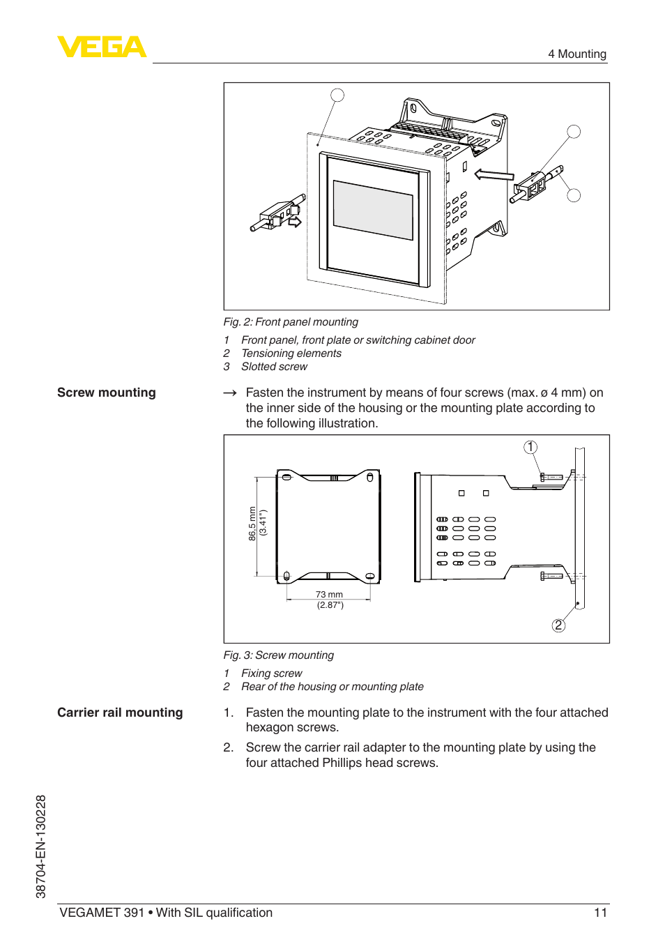 VEGA VEGAMET 391 With SIL qualification User Manual | Page 11 / 56