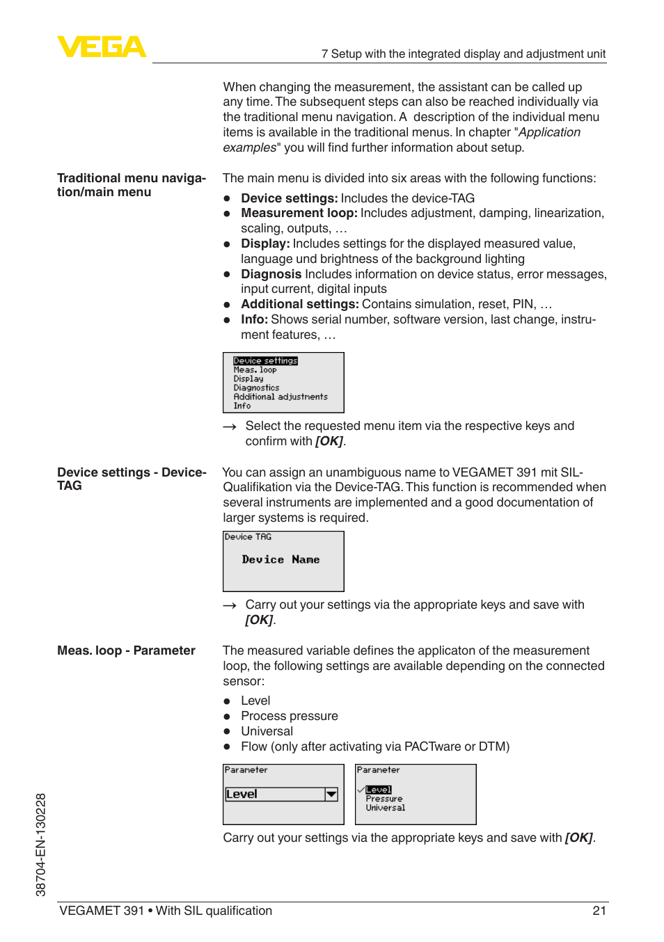 VEGA VEGAMET 391 With SIL qualification User Manual | Page 21 / 56