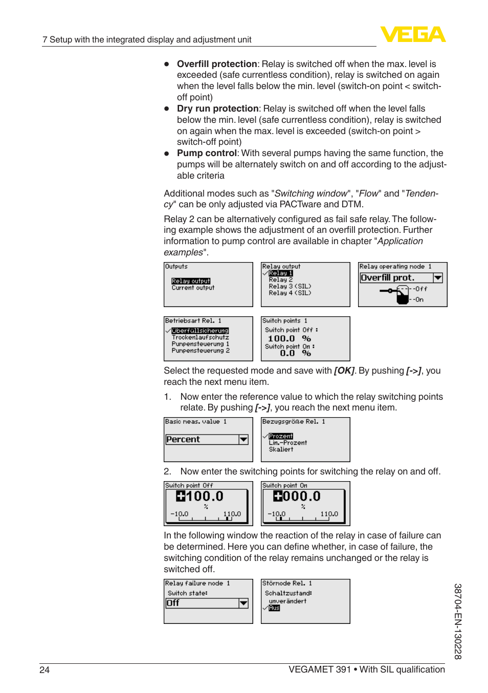 VEGA VEGAMET 391 With SIL qualification User Manual | Page 24 / 56