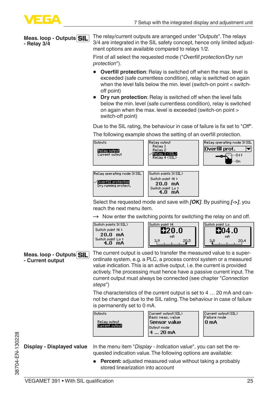 VEGA VEGAMET 391 With SIL qualification User Manual | Page 25 / 56