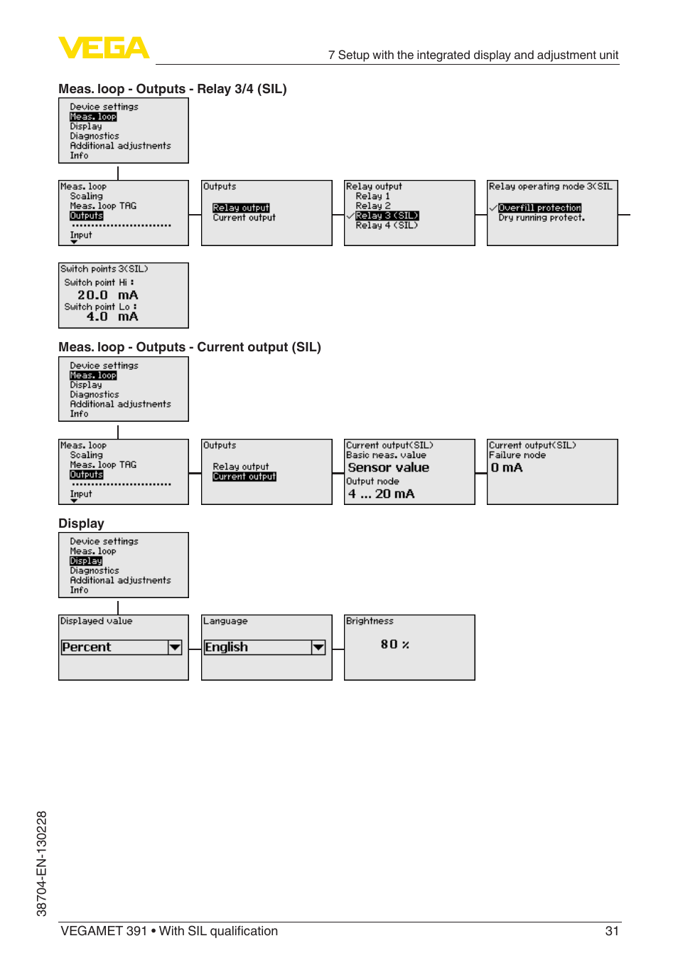 VEGA VEGAMET 391 With SIL qualification User Manual | Page 31 / 56